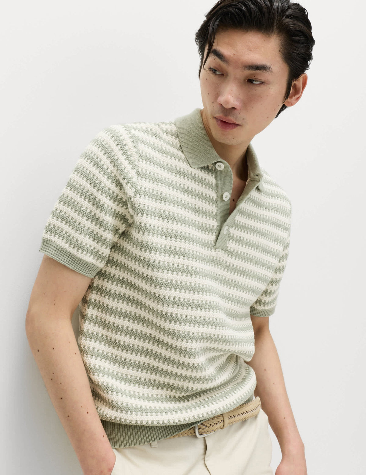 Saf Pamuklu Polo Yaka T-shirt
