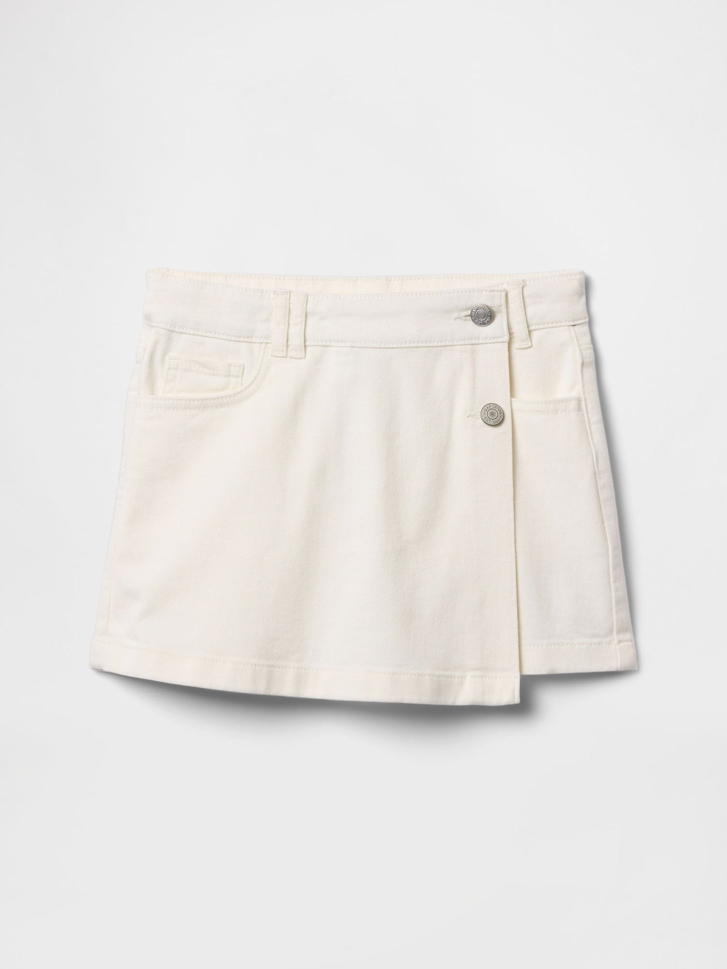 Kırık Beyaz Denim Şort Etek