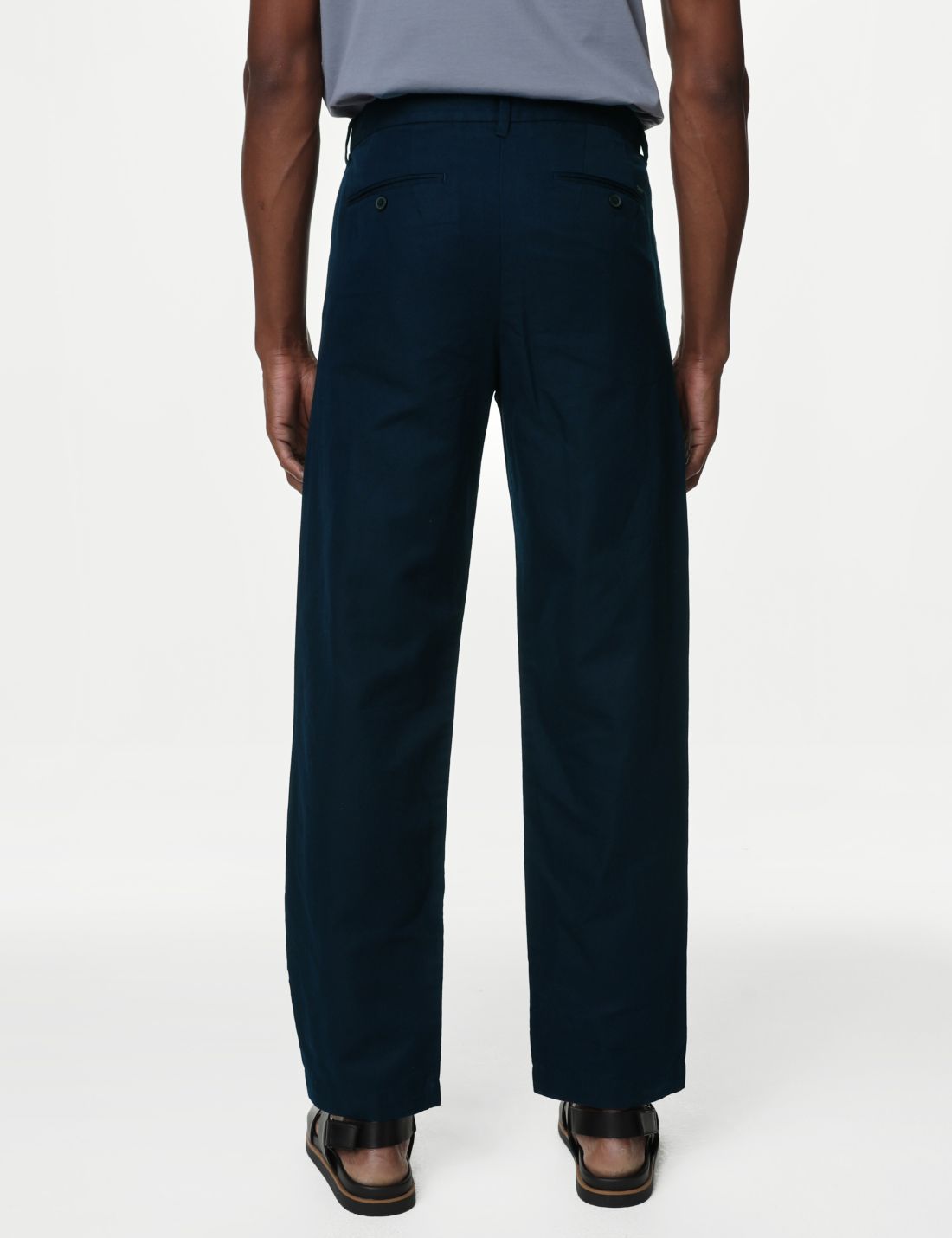 Tapered Fit Keten Pantolon