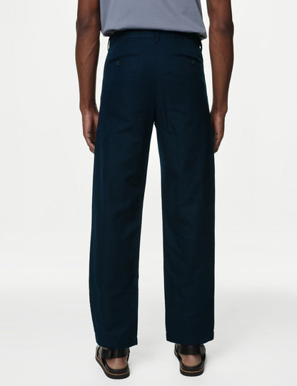 Tapered Fit Keten Pantolon