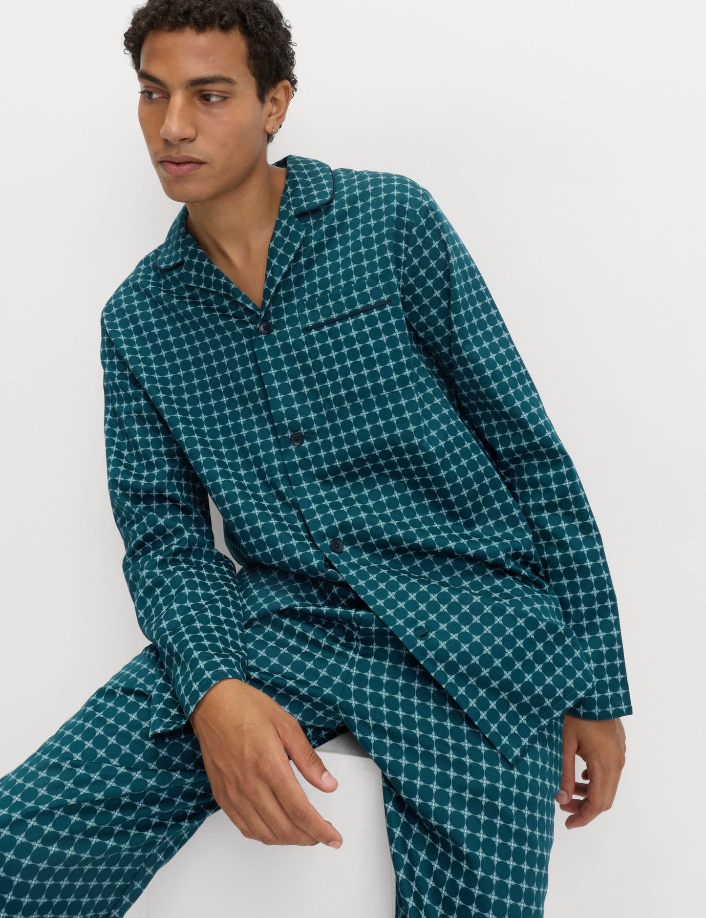 Pamuklu Desenli Pijama Takımı