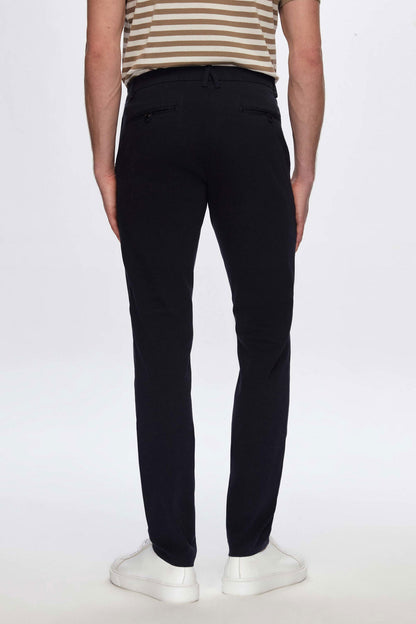 Damat Slim Fit Lacivert Bi Strech Pamuklu Beli Içten Lastikli Chino Pantolon