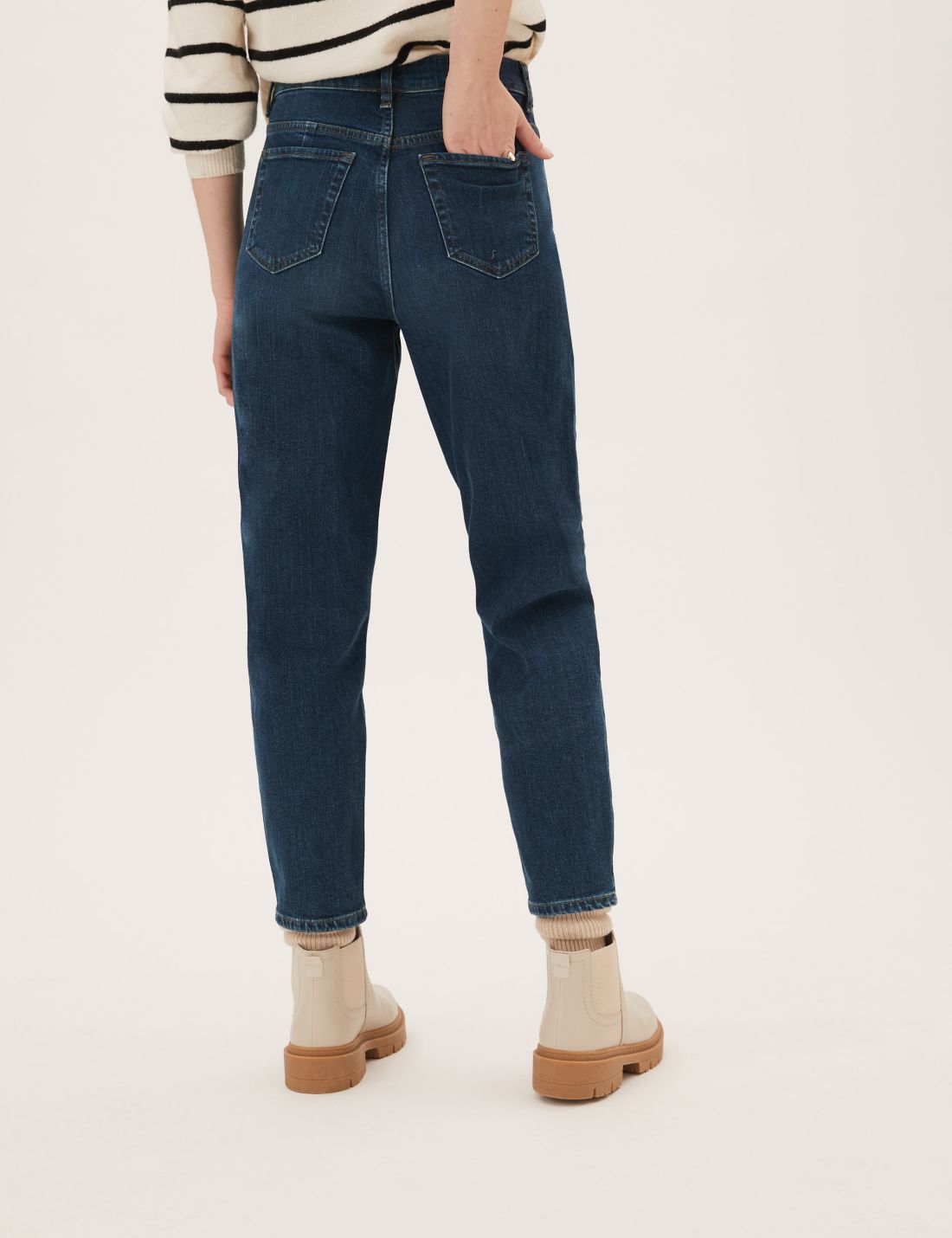 Yüksek Bel Mom Jean Pantolon