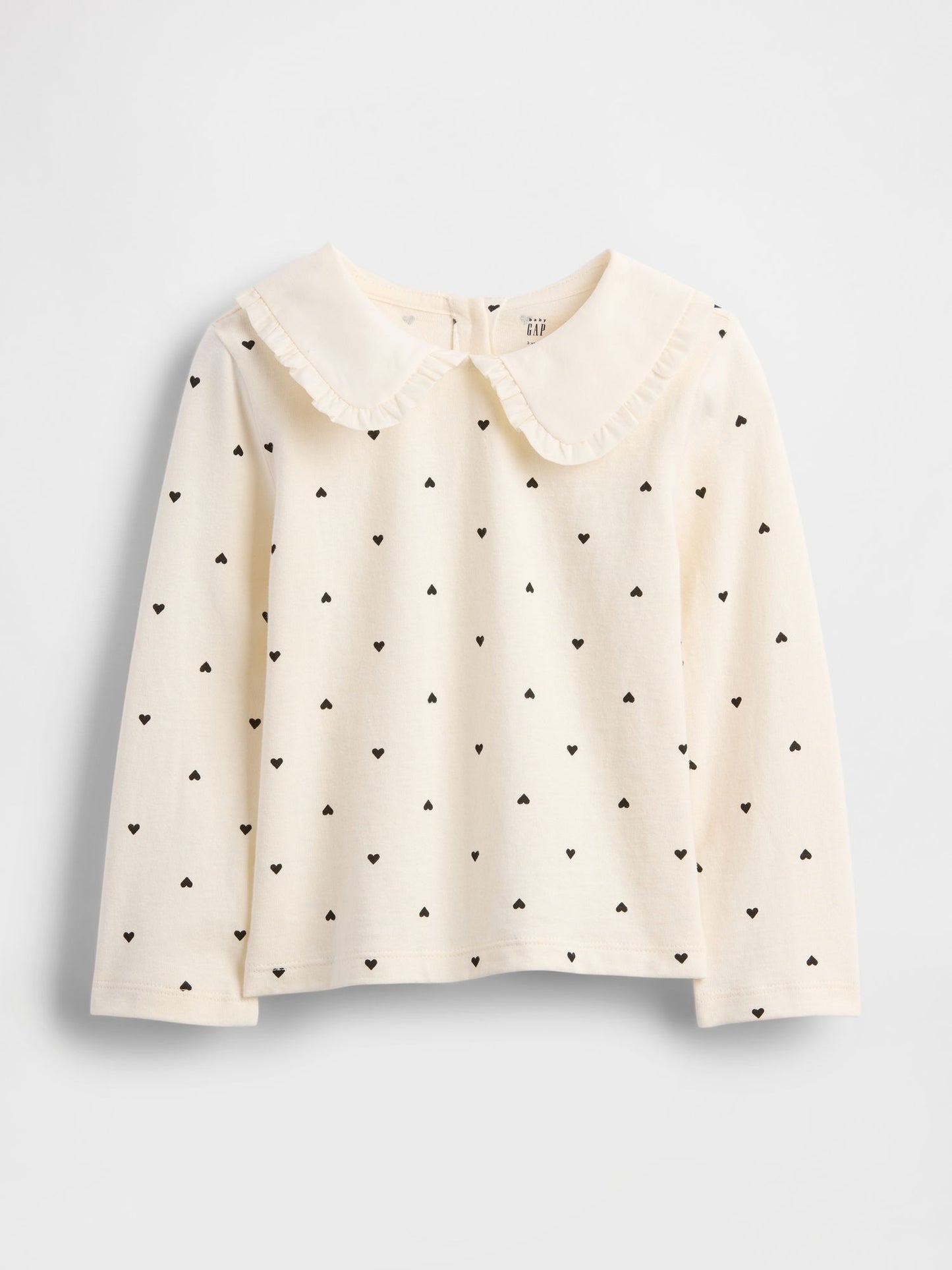 Krem Sailor Yaka Uzun Kollu T-shirt