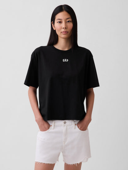 Siyah Oversized Gap Logo Tunik T-shirt