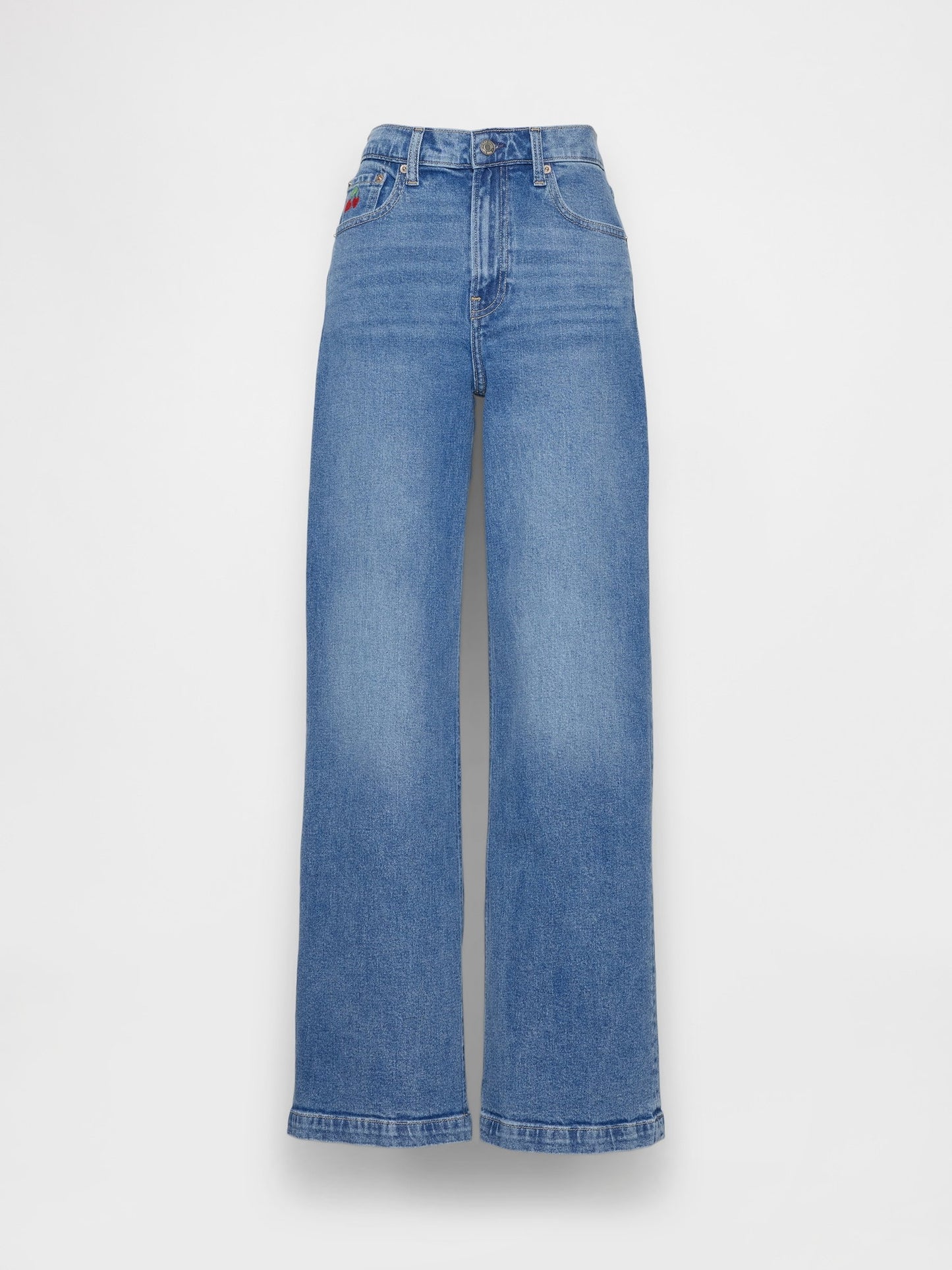 Mavi High Rise Stride Kalp Cepli Wide-leg Pantolon