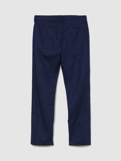 Açık Gri Keten Karışımlı Relaxed Straight Pantolon