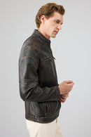 Kobe Erkek Bronz Deri Ceket