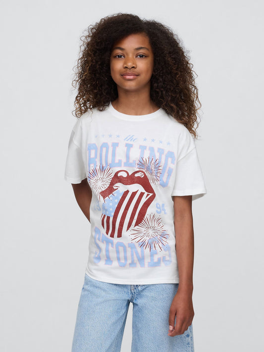 Beyaz Grafik Baskılı Tunik T-shirt