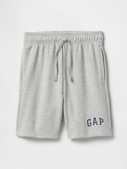 Gri Gap Logo Havlu Kumaş Şort