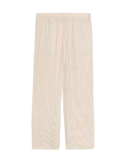 Pliseli Geniş Paça Pantolon