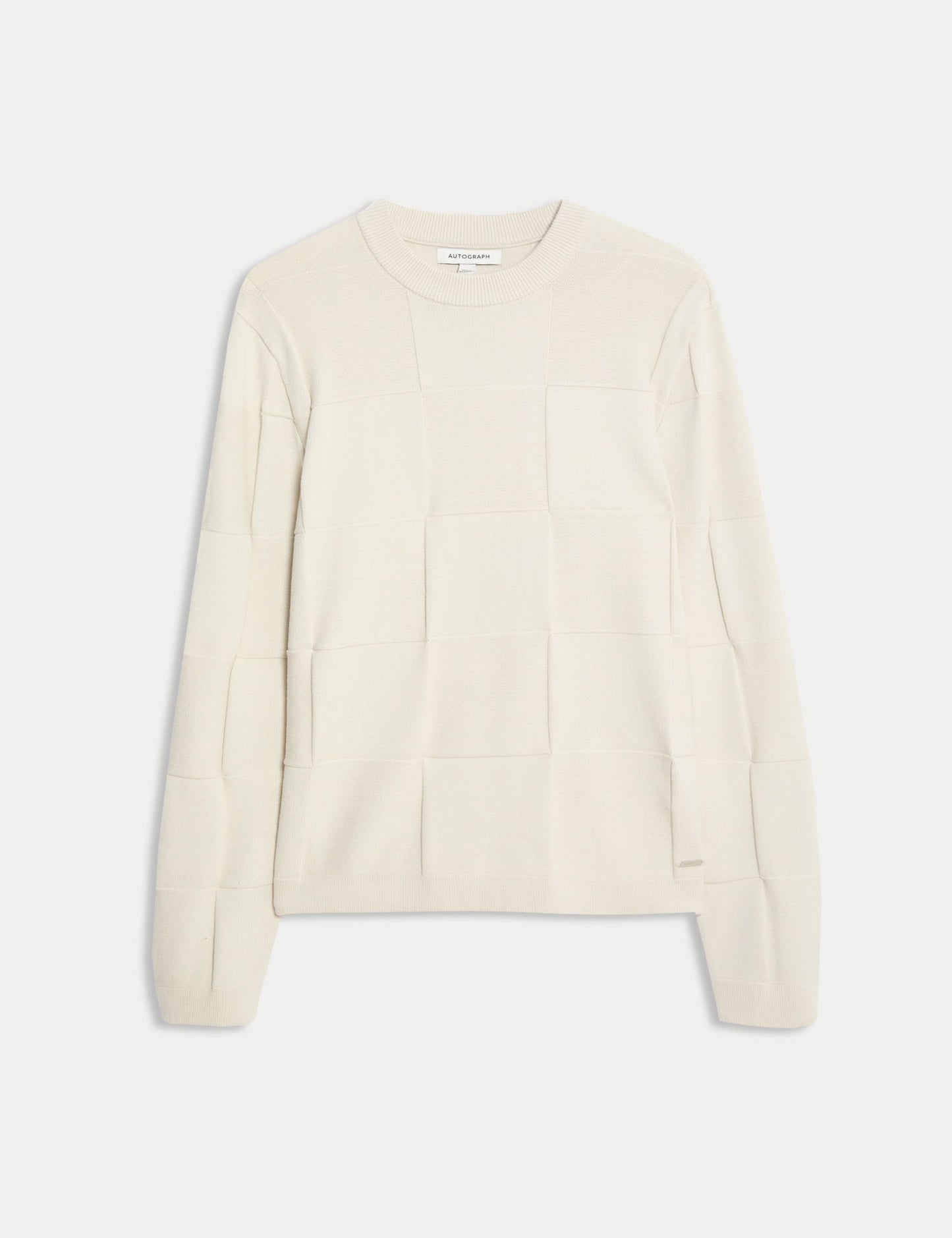 Autograph Dokulu Örgü Crew Neck Kazak