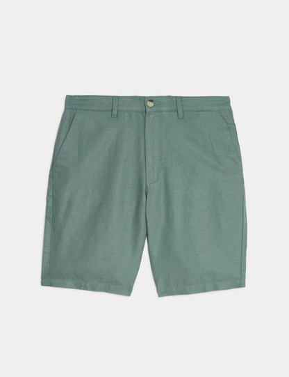 Regular Fit Keten Chino Şort