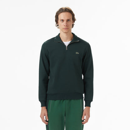 Lacoste Erkek Classic Fit Yarım Fermuarlı Yeşil Sweatshirt