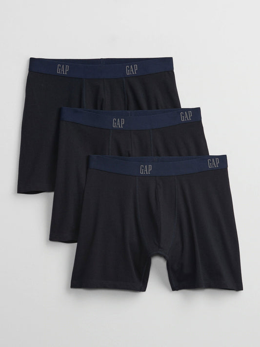 Lacivert Gap Logo 3'lü Boxer Seti