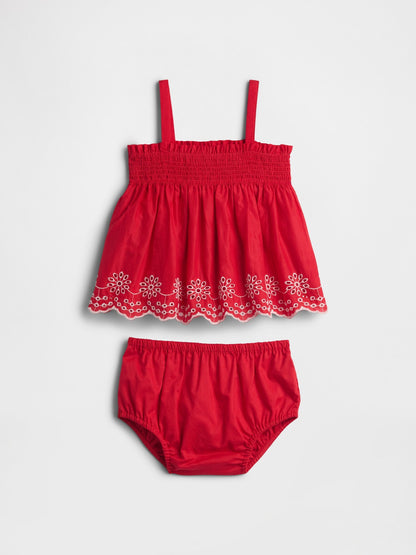 Kırmızı Dantel Two-piece Outfit Set