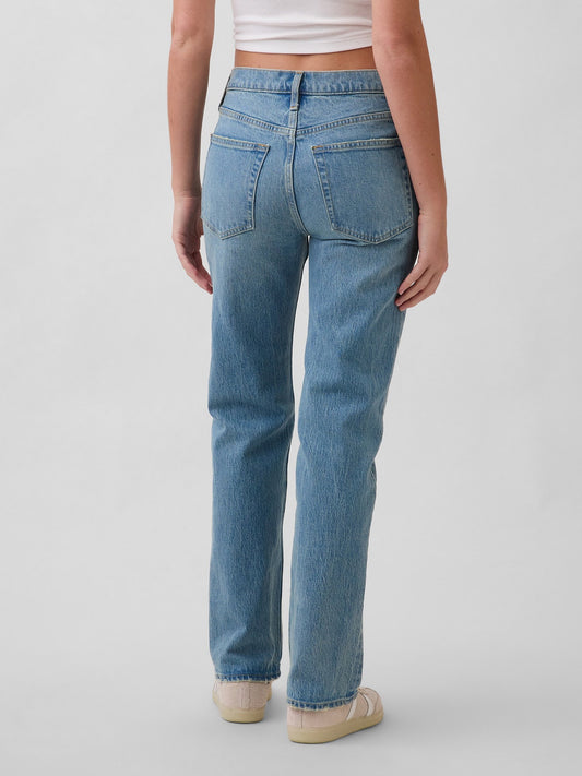 Mavi Mid Rise Relaxed Straight Jean Pantolon