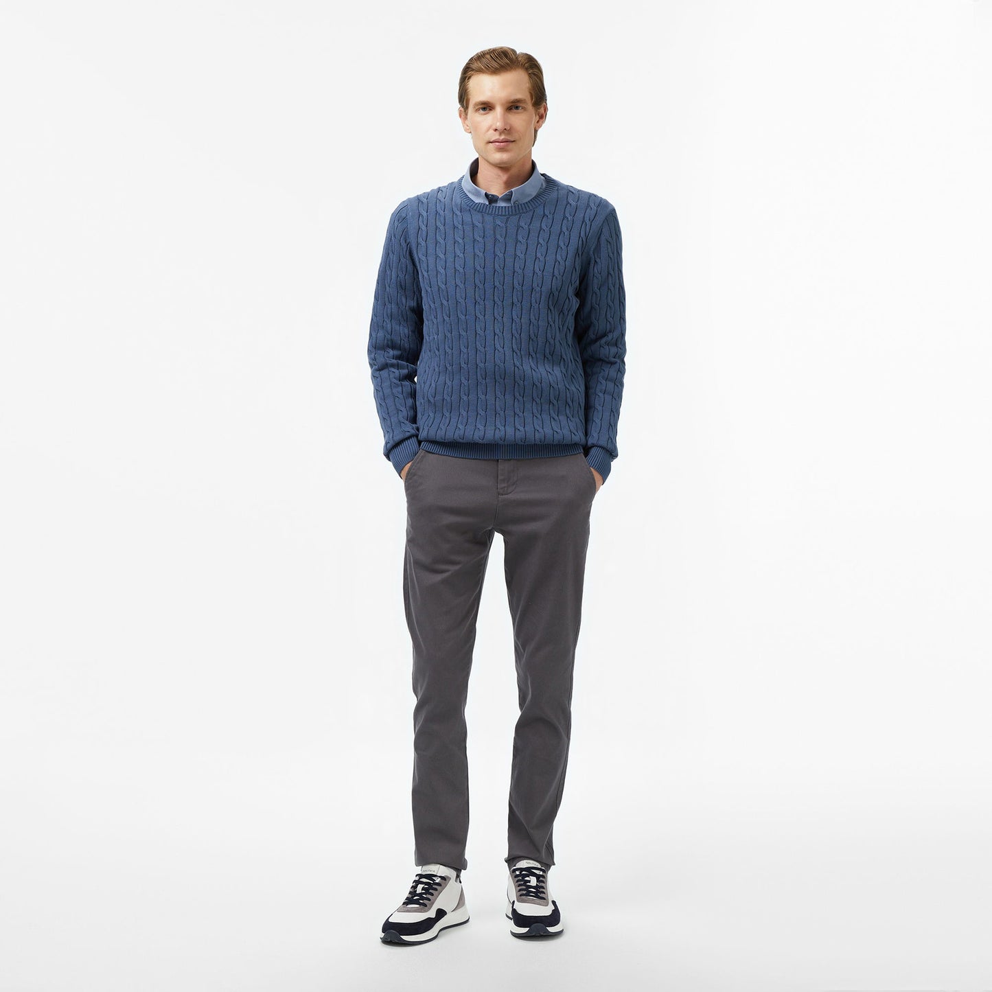 Nautica Erkek Mavi Classic Fit Kazak