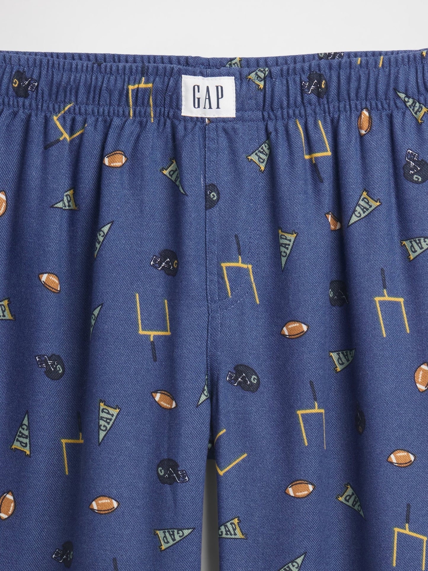 Mavi 100% Geri Dönüştürülmüş Flannel Football Pijama Altı