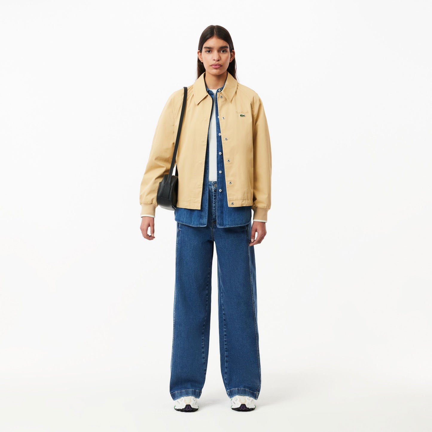 Lacoste City Court Kadın Deri Siyah Omuz Çantası