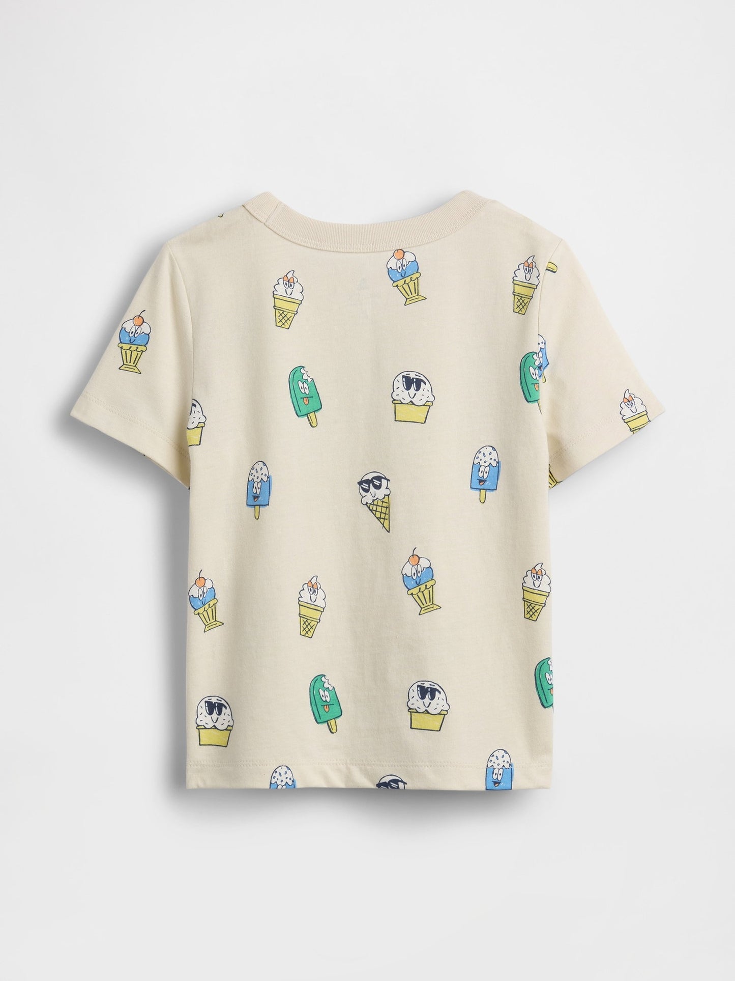 Bej Mix & Match Baskılı Cep T-shirt
