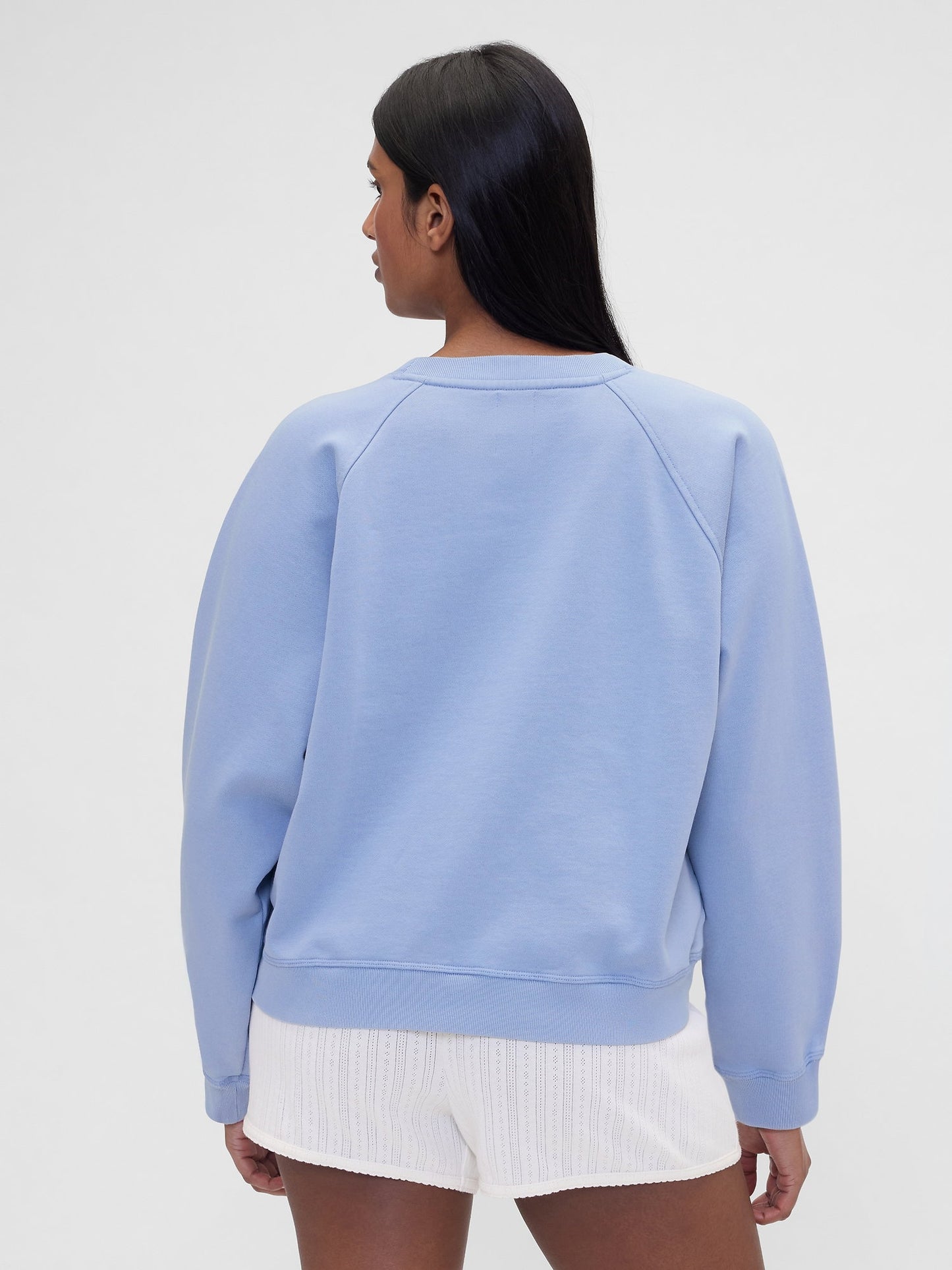 Açık Mavi Gap × Summer Fridays Oversized Raglan Logo Sweatshirt