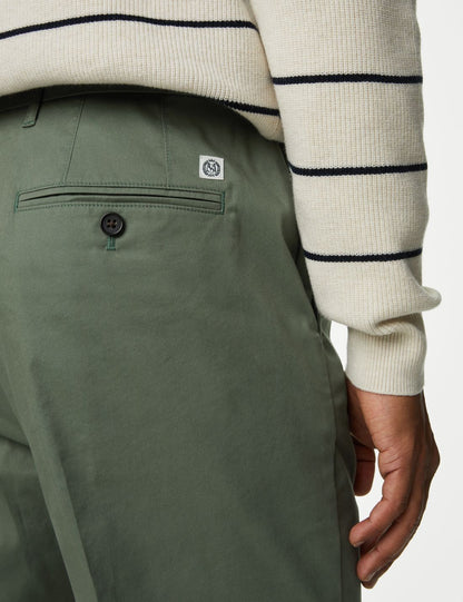 Regular Fit Hafif Dokulu Chino Pantolon