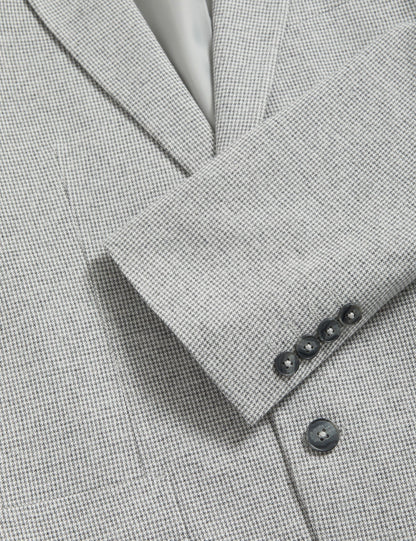 Tailored Fit Pamuklu Puppytooth Blazer Ceket