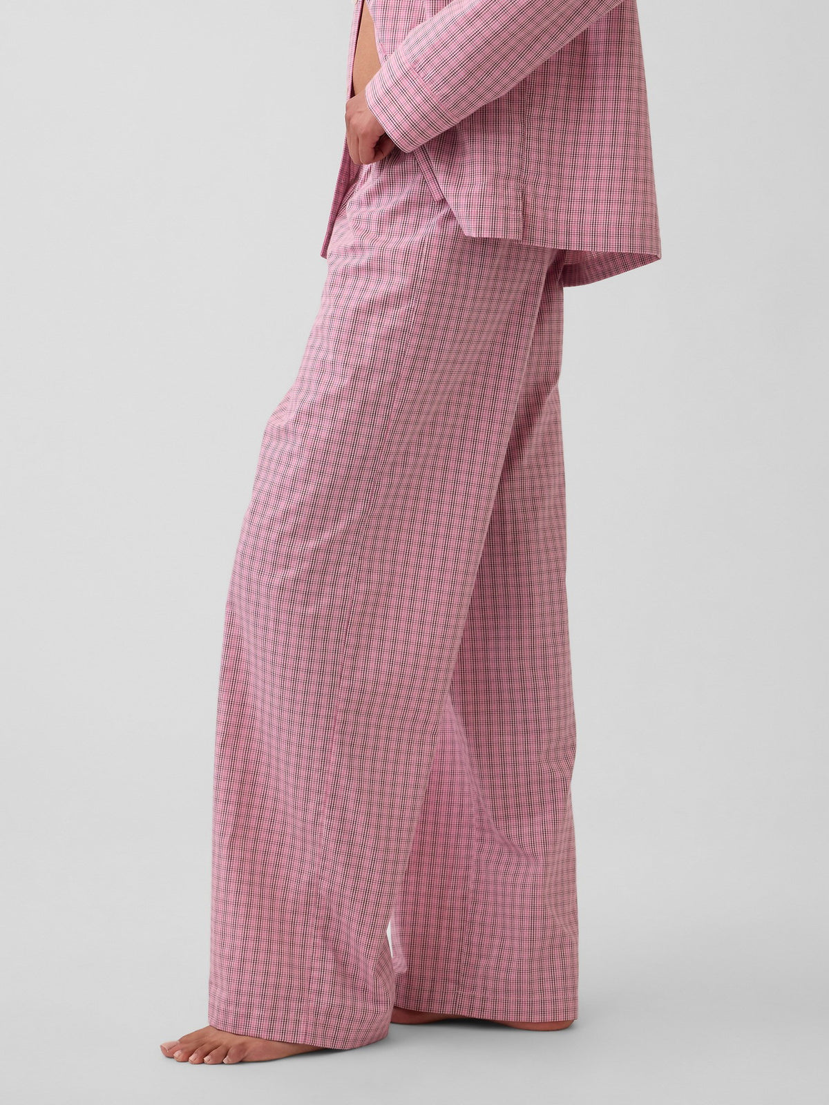 Pembe Poplin Pijama Altı