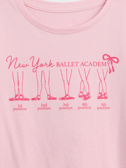 Açık Pembe Grafik Baskılı T-shirt