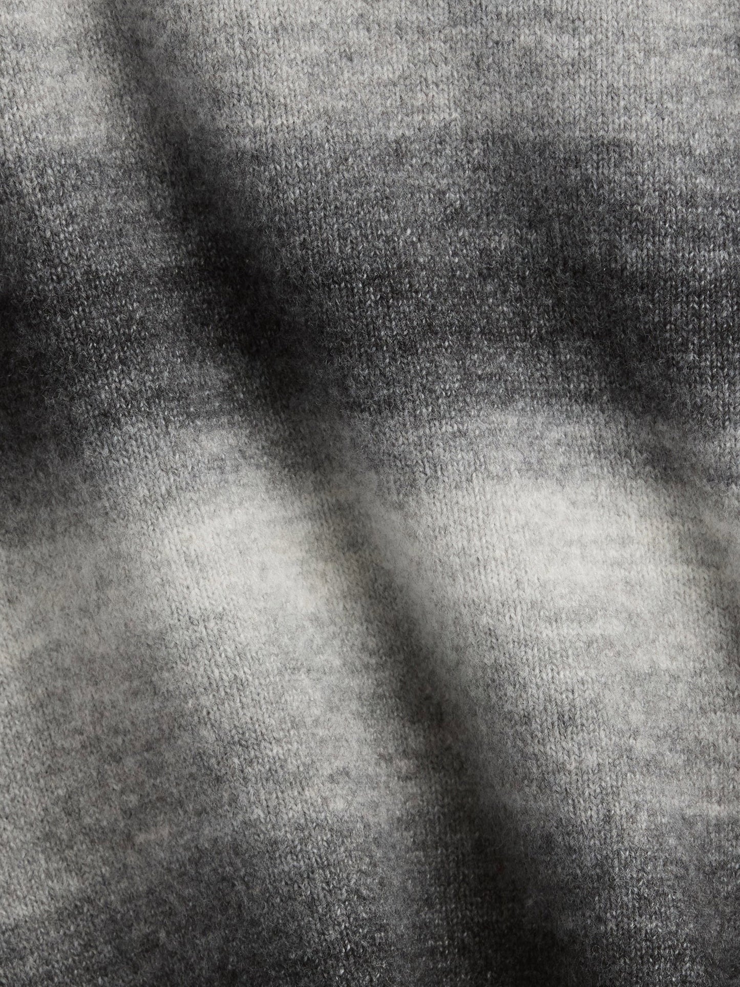 Gri Space-dye Relaxed Bisiklet Yaka Kazak