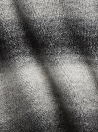 Gri Space-dye Relaxed Bisiklet Yaka Kazak