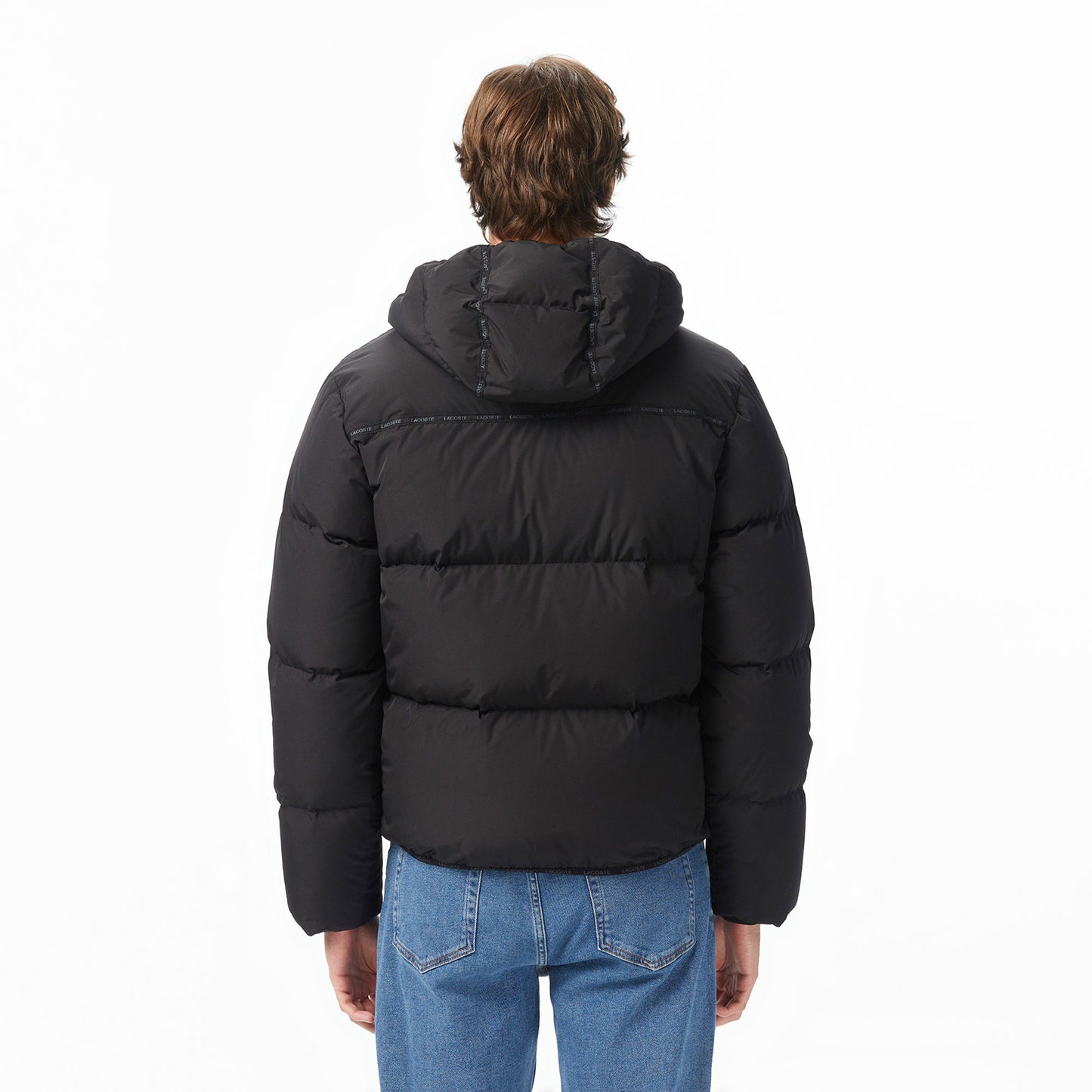 Lacoste Erkek Kapüşonlu Siyah Mont