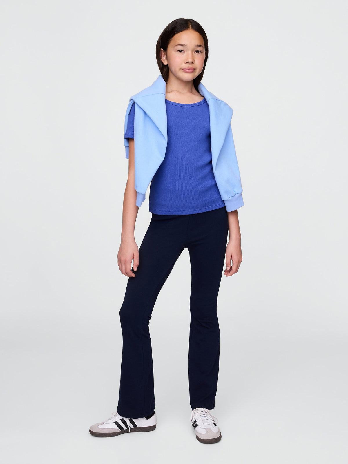 Lacivert Organik Pamuk Flare Legging Tayt