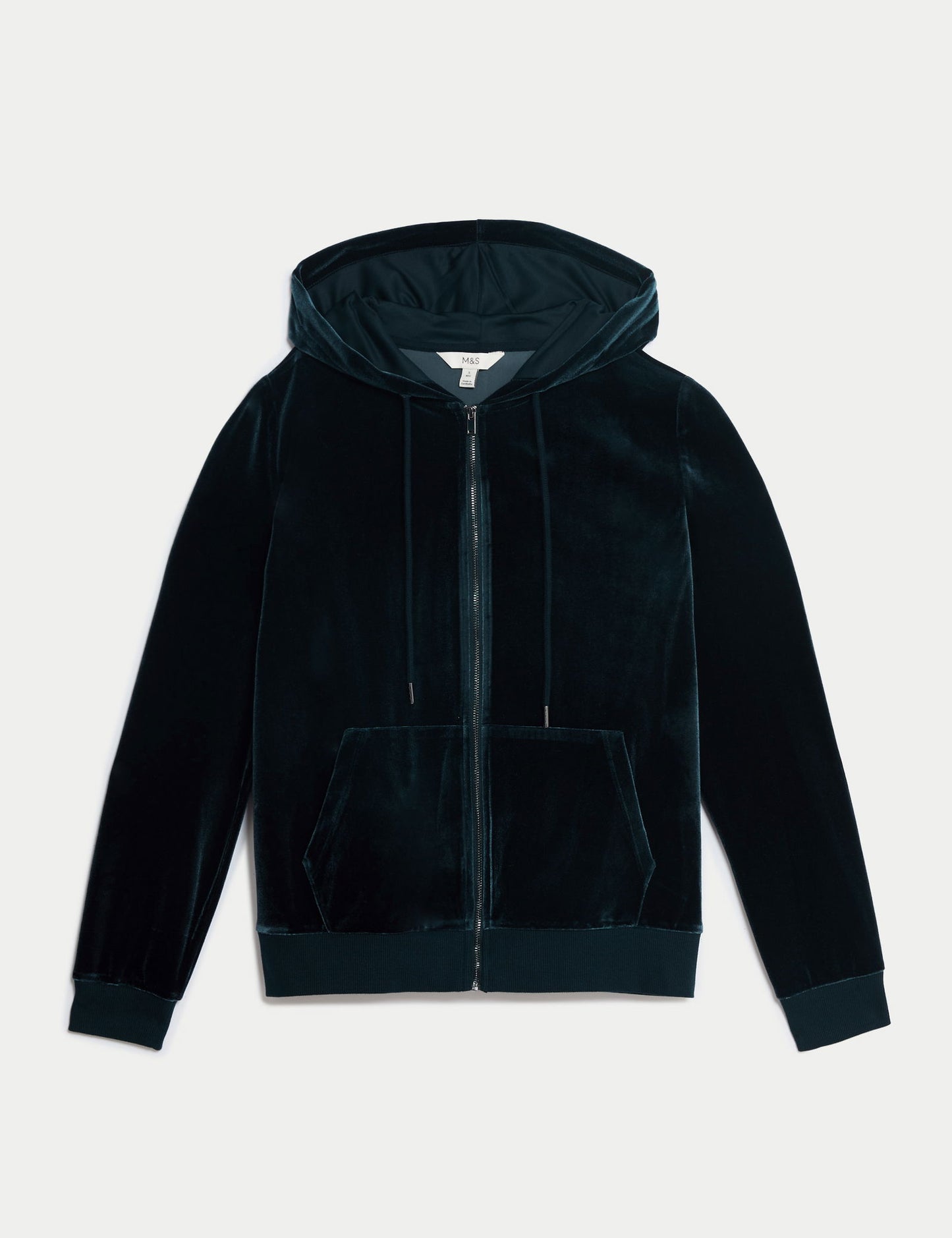 Regular Fit Kapüşonlu Kadife Sweatshirt