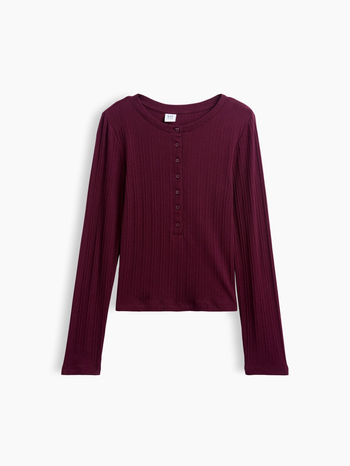 Bordo Çizgili Fitilli Henley T-shirt
