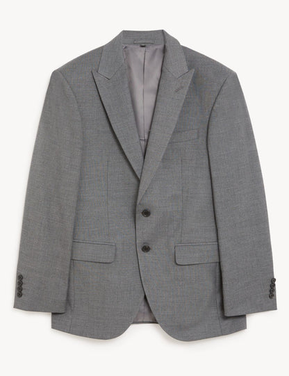 Slim Fit Sharkskin Ceket