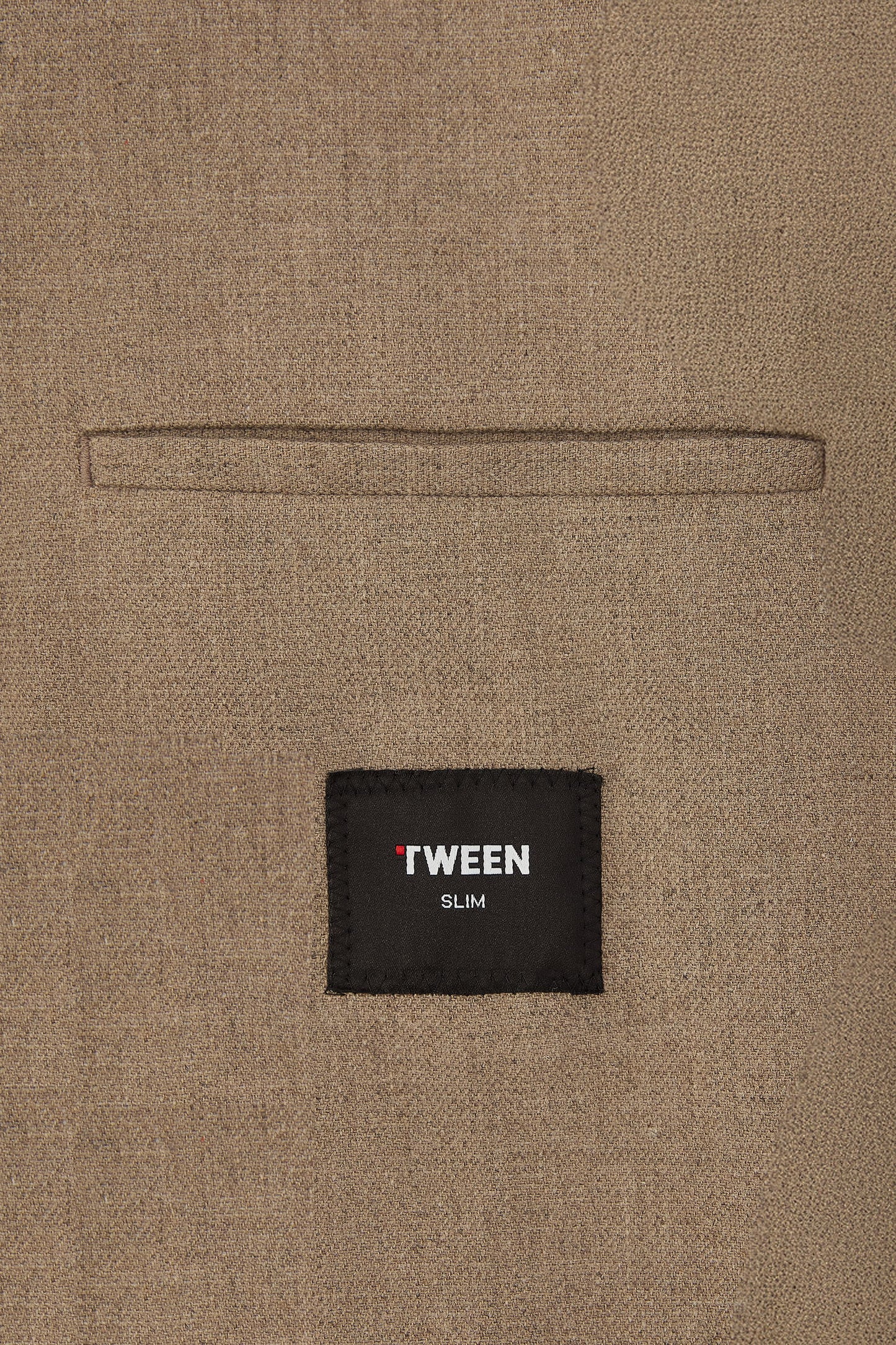 Tween Slim Fit Vizon Diyogonal Kumaş Ceket