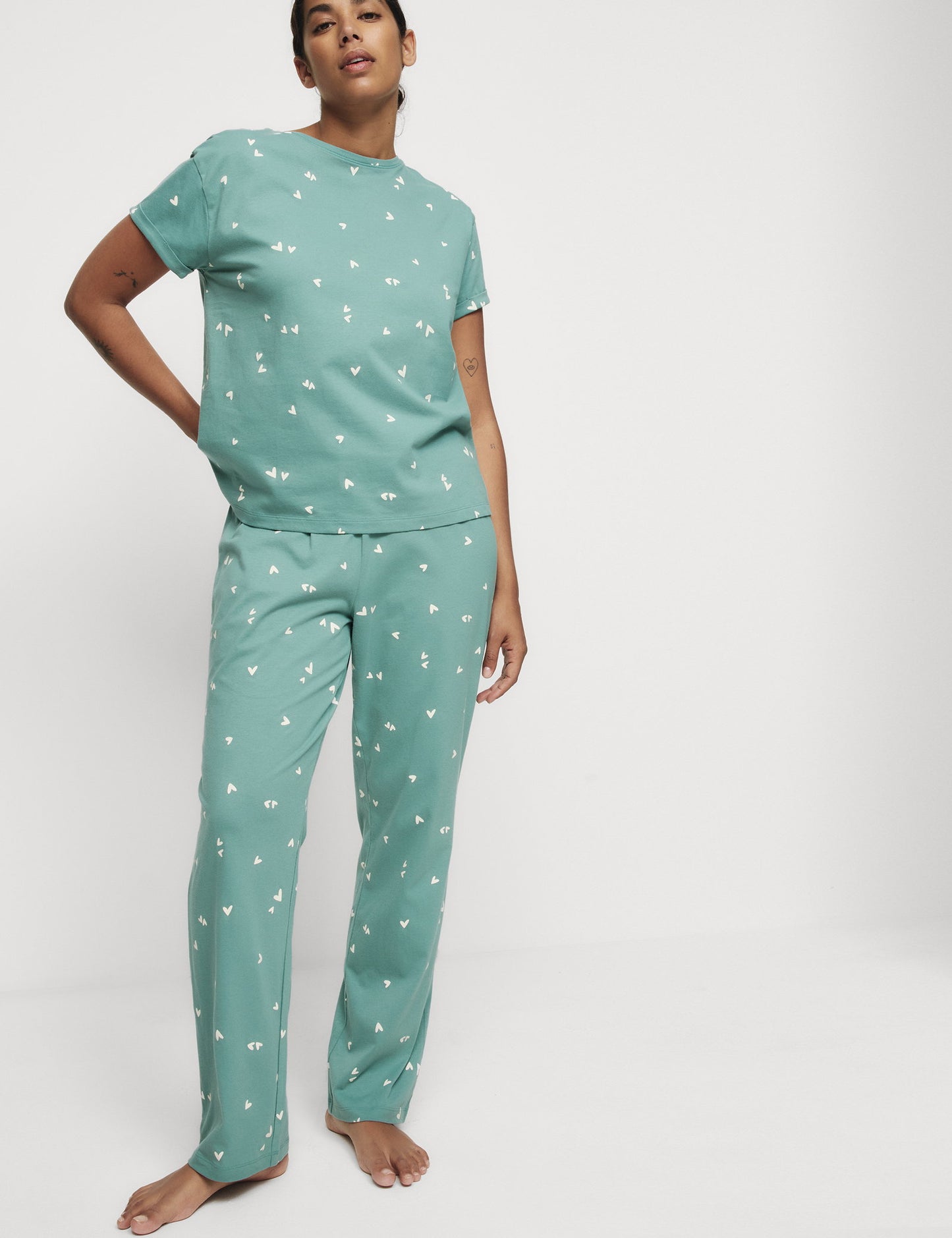 Pamuk Karışımlı Pijama Takımı