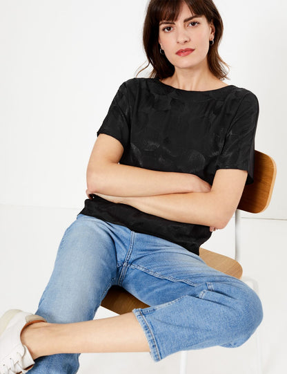 Jakarlı Straight Fit Bluz