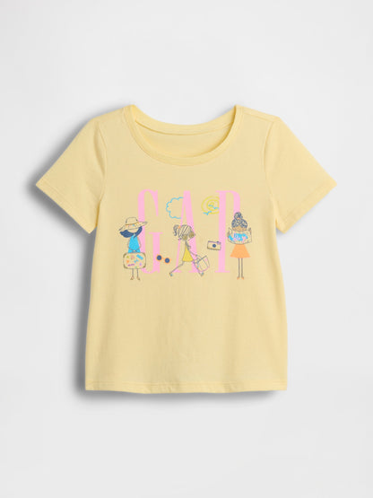 Açık Sarı Logo T-shirt