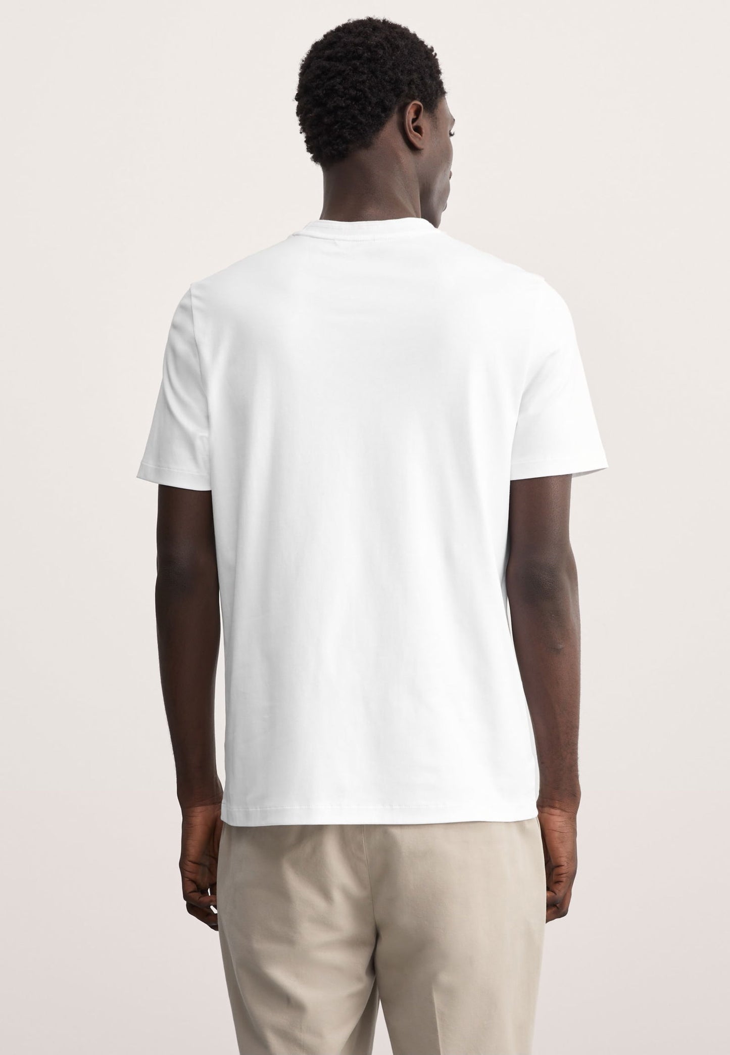 Saf Pamuklu Kısa Kollu Yuvarlak Yaka T-shirt
