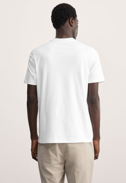 Saf Pamuklu Kısa Kollu Yuvarlak Yaka T-shirt