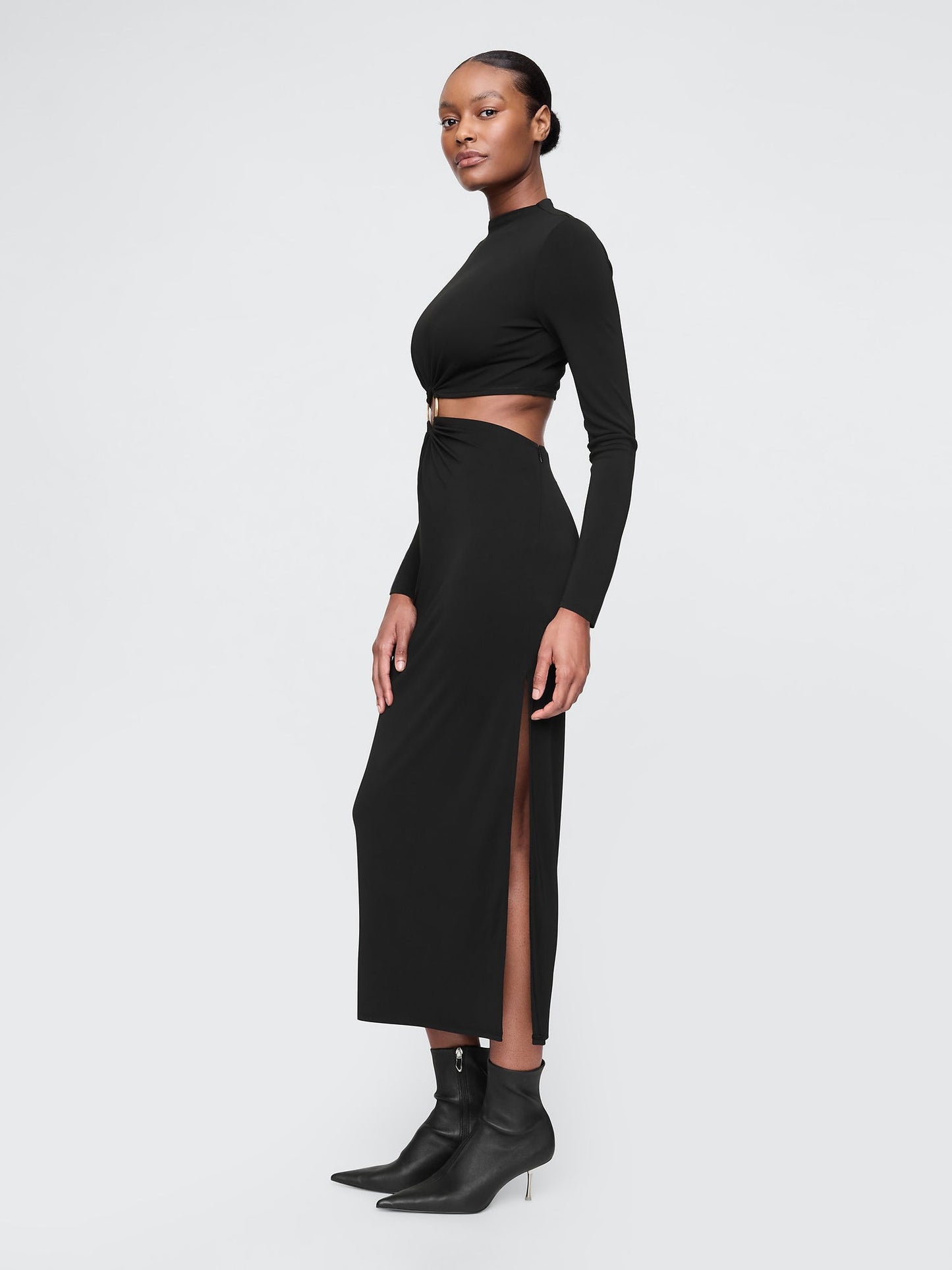 Siyah Gap × Cult Gaia Cutout Midi Elbise