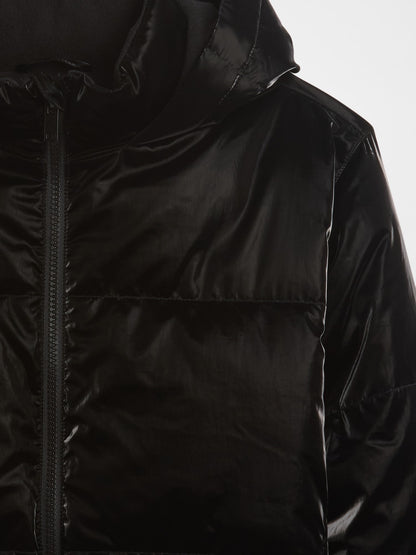 Siyah Coldcontrol Max Shine Şişme Puffer Mont