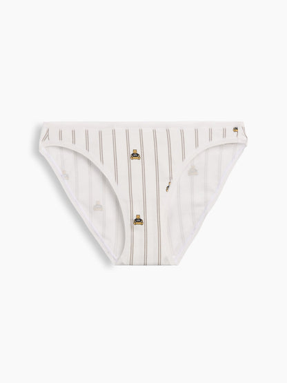 Kırık Beyaz Softmade Organik Stretch Pamuk Bikini Külot