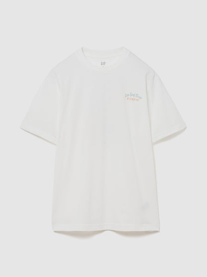 Beyaz Everyday Soft Relaxed Grafik Baskılı T-shirt