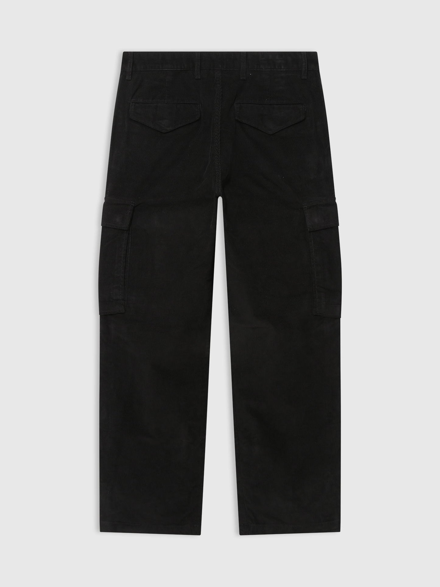Siyah Kadife Kargo Cord Pantolon