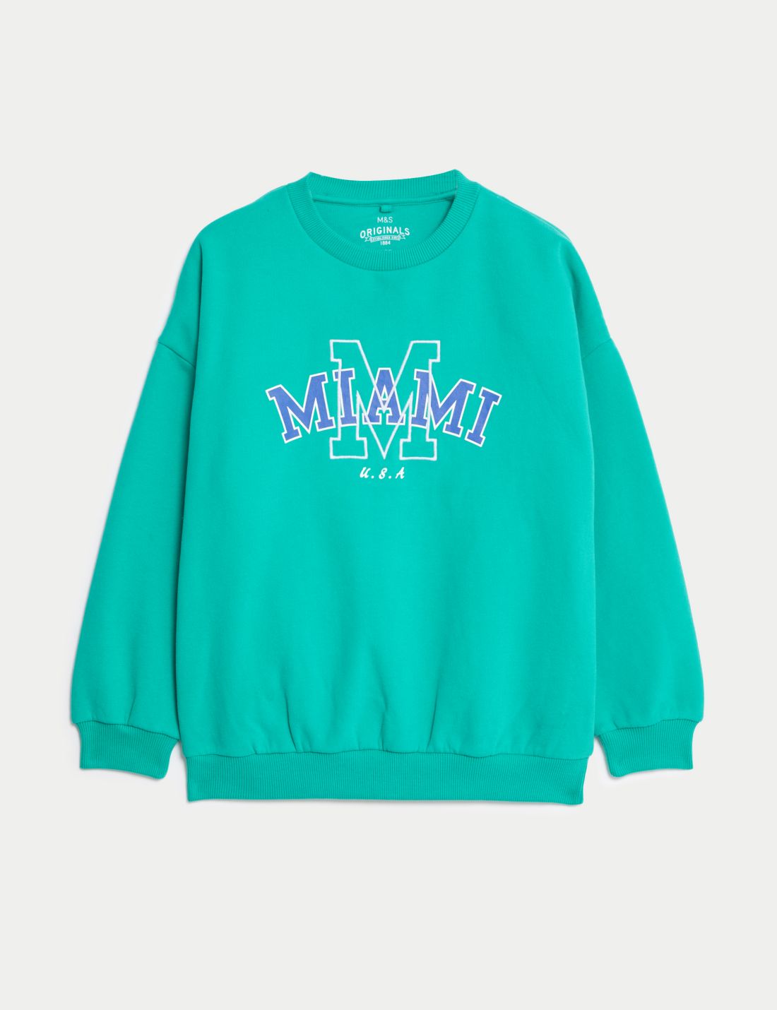 Slogan Desenli Yuvarlak Yaka Sweatshirt (6-16 Yaş)