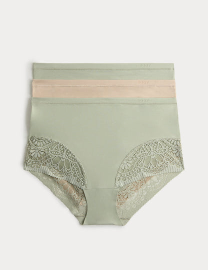 3'lü Body Soft Full Brief Külot Seti